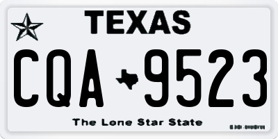 TX license plate CQA9523