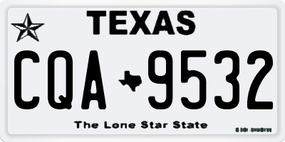 TX license plate CQA9532