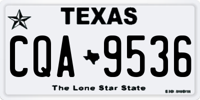 TX license plate CQA9536
