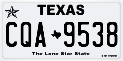 TX license plate CQA9538