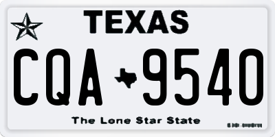 TX license plate CQA9540