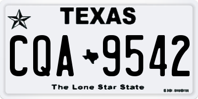 TX license plate CQA9542