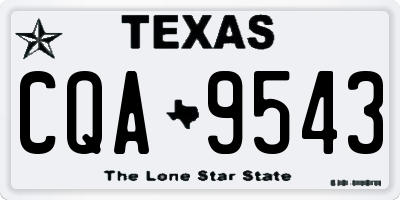 TX license plate CQA9543