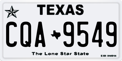 TX license plate CQA9549