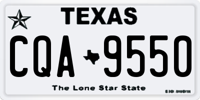 TX license plate CQA9550