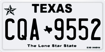 TX license plate CQA9552