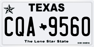TX license plate CQA9560