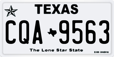 TX license plate CQA9563