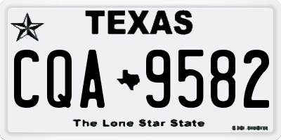 TX license plate CQA9582