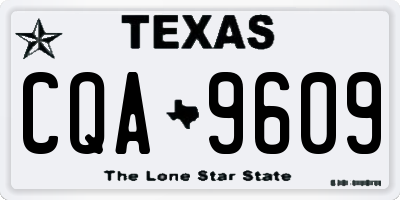 TX license plate CQA9609
