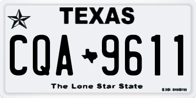 TX license plate CQA9611