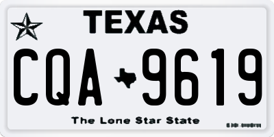 TX license plate CQA9619