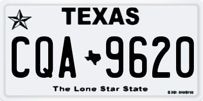 TX license plate CQA9620
