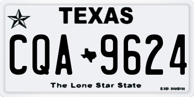 TX license plate CQA9624