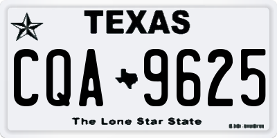 TX license plate CQA9625