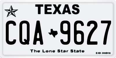 TX license plate CQA9627