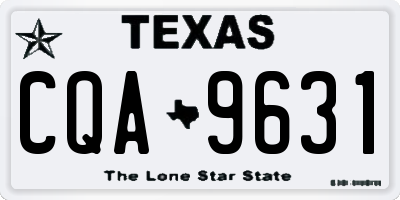TX license plate CQA9631