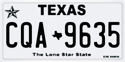 TX license plate CQA9635