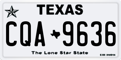 TX license plate CQA9636