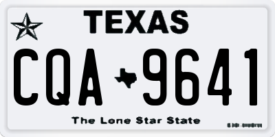 TX license plate CQA9641