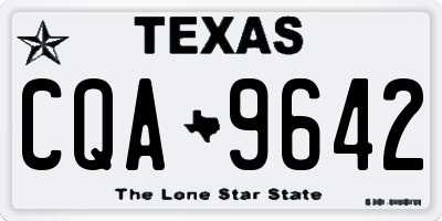 TX license plate CQA9642
