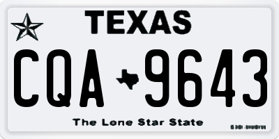 TX license plate CQA9643