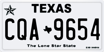 TX license plate CQA9654