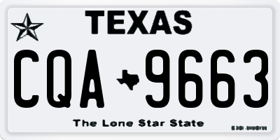 TX license plate CQA9663