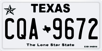 TX license plate CQA9672