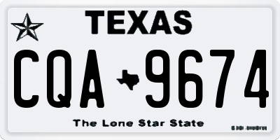 TX license plate CQA9674