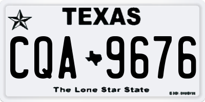 TX license plate CQA9676