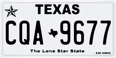 TX license plate CQA9677