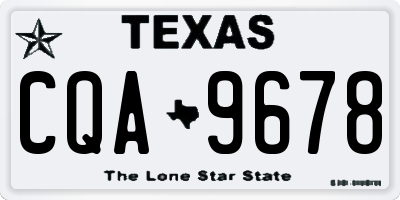 TX license plate CQA9678