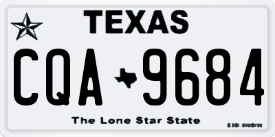 TX license plate CQA9684
