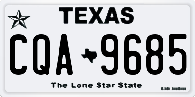 TX license plate CQA9685