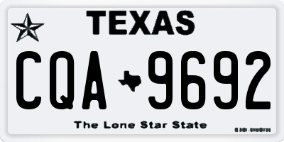 TX license plate CQA9692