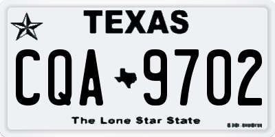 TX license plate CQA9702