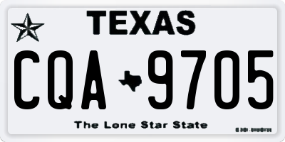 TX license plate CQA9705