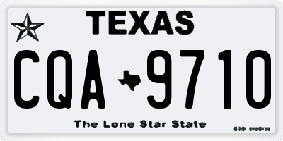 TX license plate CQA9710