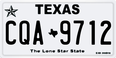 TX license plate CQA9712