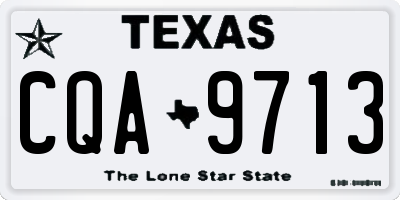 TX license plate CQA9713