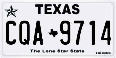 TX license plate CQA9714
