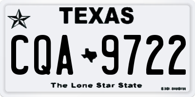 TX license plate CQA9722