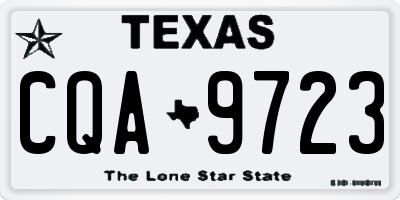 TX license plate CQA9723