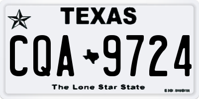 TX license plate CQA9724