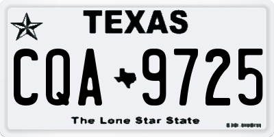 TX license plate CQA9725