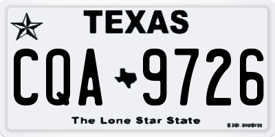 TX license plate CQA9726