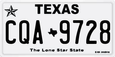 TX license plate CQA9728