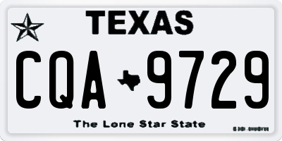 TX license plate CQA9729