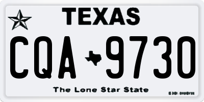TX license plate CQA9730